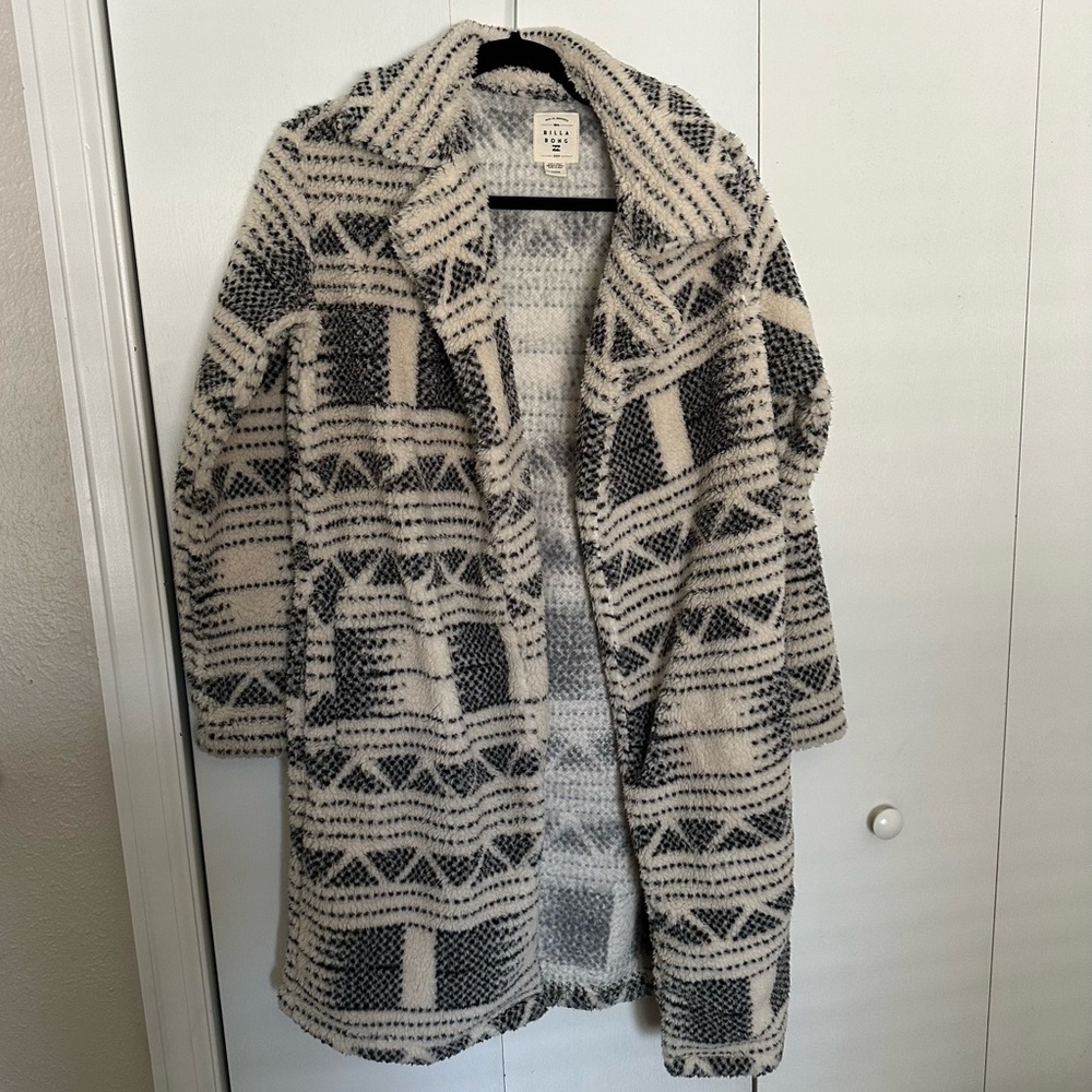 Billabong fleece long jacket